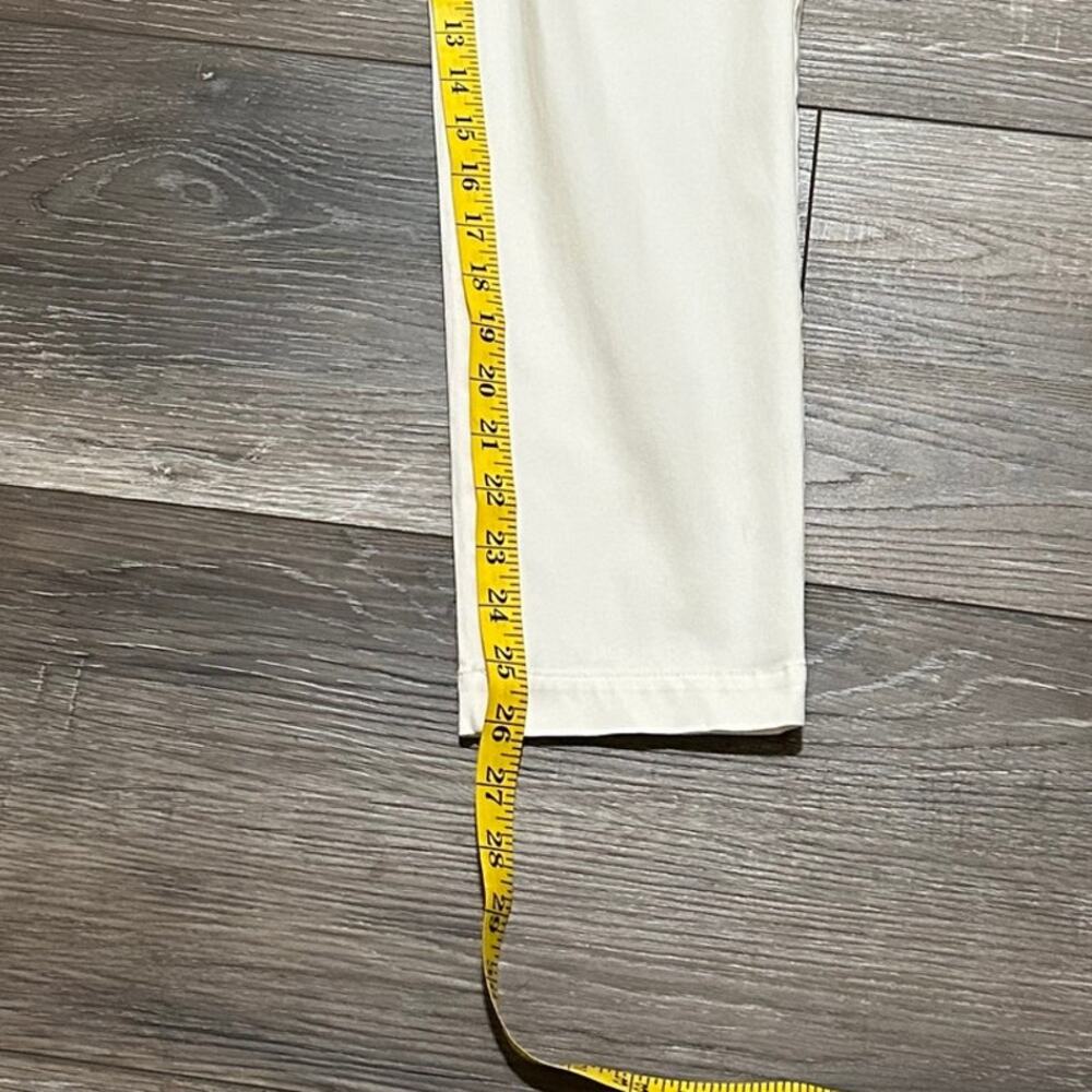 Eileen Fisher White Stretch Ankle Pants Women's Small S Pull On Slim Crop Career - Picture 7 of 7